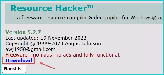 "Resource Hacker" - exe, dll 파일 수정 편집 프로그램